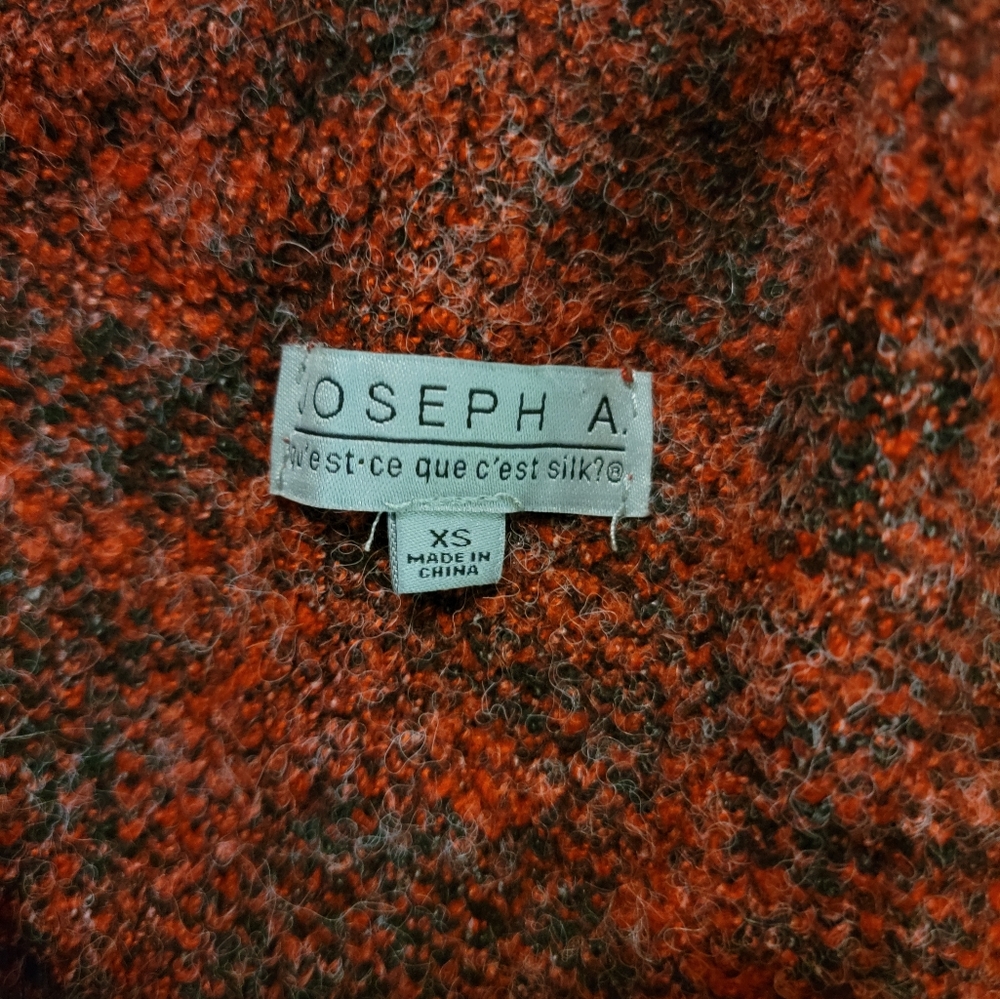 Joseph A. Red Leopard Print Long Open Front Cardi… - image 2